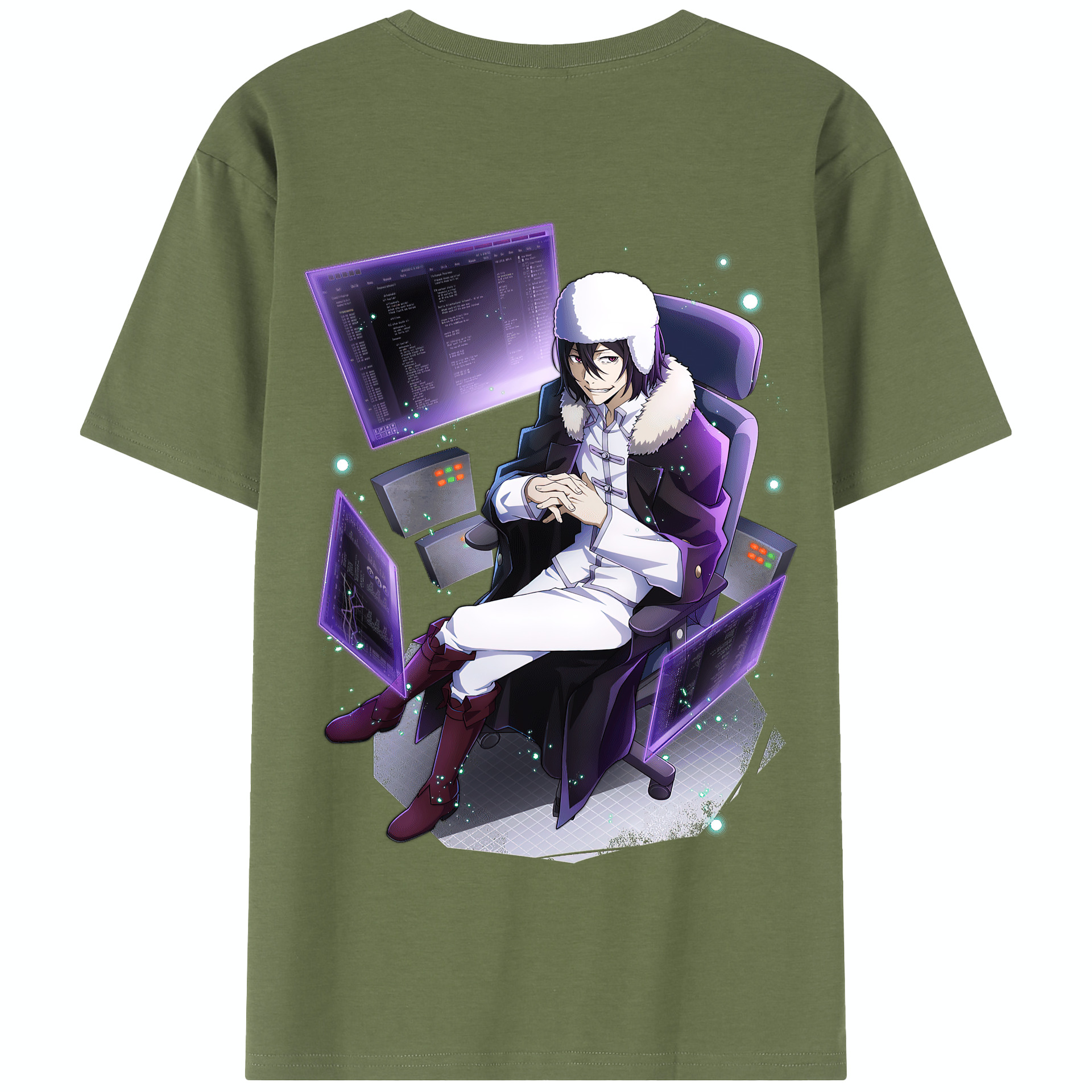 （画像用） 文豪ストレイドッグス Bungo Stray Dogs 綿100％半袖Tシャツ（背面プリント）